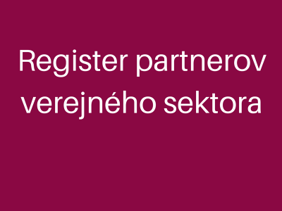 Register partnerov verejného sektora RPVS